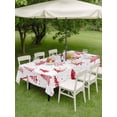 thumbnail image 3 of Outdoor Tablecloth with Umbrella Hole and Zipper, Christmas Tree Rectangle Table Cloth 52x70 Inch Waterproof Tablecloth, Xmas Red Cartoon Tree Snowflakes Country Picnic Table Cover for Patio Camping, 3 of 7