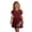 Wine, variant on Dresses for Girls Back To School Ruched Crew Neck Short Sleeve Cartoon Print Breathable Dress School Uniform for Girls Size 2 Years