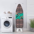 thumbnail image 4 of HELLHERO Iron Board Cover Breathable Replacement Elastic Edge 3 Fasteners Ironing Board Covers for Gifts, Hummingbirds Mandala Pattern, 4 of 5