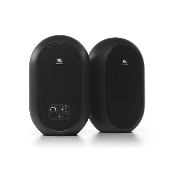 JBL Professional 1 Series 104-BT Monitores de referencia de escritorio compactos con Bluetooth, negro, se venden por pares, altavoz de 4,5 pulgadas