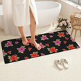 thumbnail image 4 of Pioneer Flower Floral Print Pattern Bathroom Rugs Mat, Non Slip Microfiber Bathroom Rug with Rubber Backing, Soft Mats for Bathroom Floor Tub Shower, 24"x60", 4 of 5