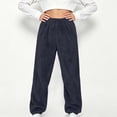 thumbnail image 2 of FAIWAD Kids Plush Pants Elastic Waist Solid Color Fleece Joggers Boys Girls Soft Warm Loungewear, 2 of 7