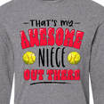 thumbnail image 4 of Inktastic That's My Awesome Niece Out There with Softballs Long Sleeve T-Shirt, 4 of 5