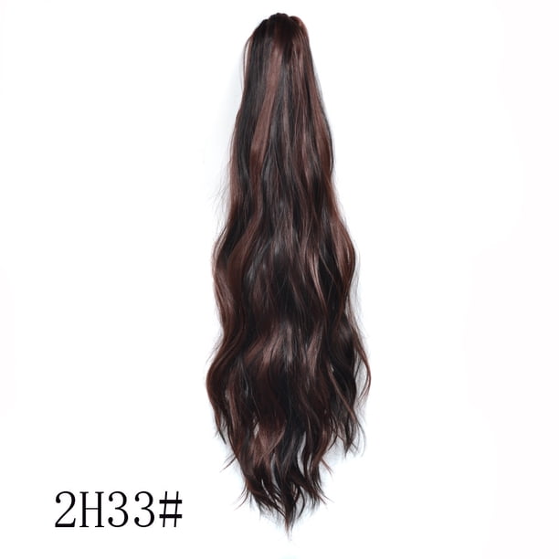 Pelucas con flequillo para mujer, peluca ondulada suelta, peluca con clip, cola de caballo, longitud media, peluca de seda de alta temperatura, cabello largo y dulce.
