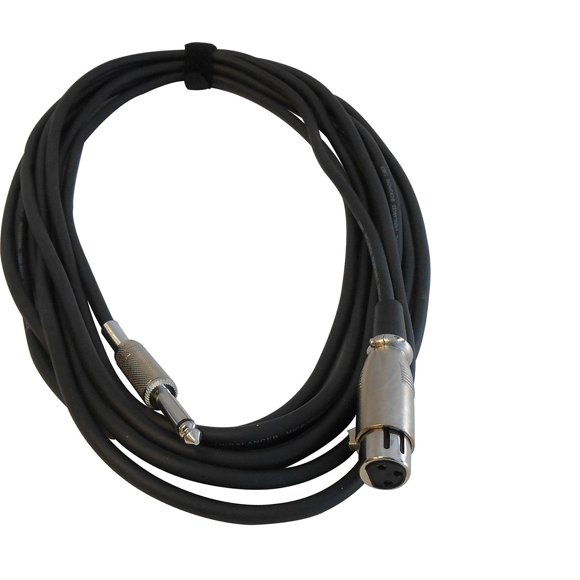 Audio2000'S ADC2025 XLR Female to 1/4 inch TS Microphone Audio Cable, 20 Feet
