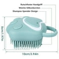 thumbnail image 2 of Silicone Puppy Grooming Tool with Shampoo Dispenser for Gentle Massage & Cleaning Soft Pet Bath Brush Comb, 2 of 6