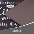 thumbnail image 5 of Waterproof Kitchen Floor Rug Mat, Cushioned Anti-Fatigue Kitchen Rug, Dark Brown Kitchen Rug Mat for Kitchen Office Laundry, Kitchen Mat Sets of 2, Motto Design 17 x 47 + 17 x 30 Inch, 5 of 6