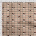 thumbnail image 4 of Soimoi Dog Printed, Japan Crepe SatinFabric, by The Yard 54 Inch Wide, Decorative Sewing Fabric for Dresses Kimonos Gowns, Light Peach, 4 of 5