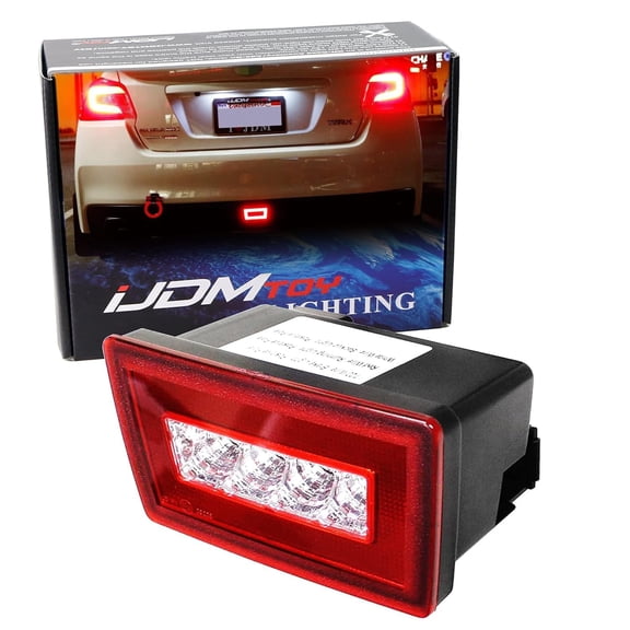 Red Lens 3-in-1 LED Rear Fog Light Kit for 11-up Subaru Impreza WRX/STi, Functions as Tail Lamp, Brake Lamp, Backup Reverse Light (Includes Wire Harness & Mounting Bracket)
