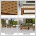 thumbnail image 4 of Better Homes & Gardens Ezra 4-Piece Outdoor HDPE Conversation Set, Teak with Green Cushions, 4 of 9