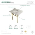 thumbnail image 2 of Kingston Brass Kvpb36mbsq Templeton 36" Wall Mounted Marble Lavatory Console - Carrara, 2 of 2