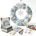 thumbnail image 2 of 3D Fabric Poke Wreath DIY Kit, Snowflake Christmas Wreath DIY Kit for Adults and Beginners, Beginner Friendly Fabric Poke Art Craft for Front Door, Wall and Christmas Home Decor, 2 of 7