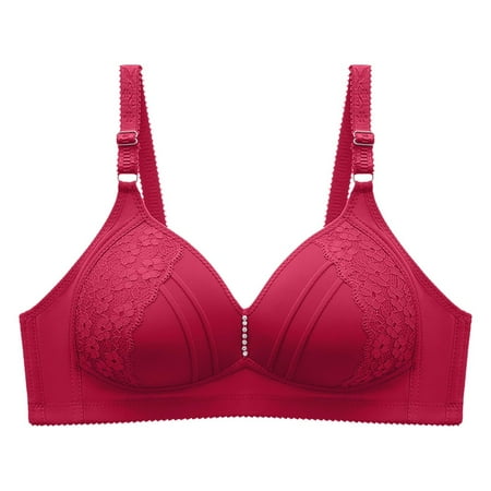 Ramiter Plus Size Lingerie Filifit Sculpting Uplift Bra Women Fashion Deep Cup Bra Hides Back Fat Bra with Shapewear Push Up Sports Bra 85 Red