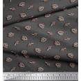 thumbnail image 2 of Soimoi Gray Rayon Crepe Fabric Cowboy Vintage Print Weapon Fabric Prints By Yard 46 Inch Wide, 2 of 3