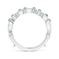 thumbnail image 2 of Angara Natural 0.14 Ct. Emerald with Diamond Fashion Ring in 14K White Gold for Women (Ring Size: 12), 2 of 11
