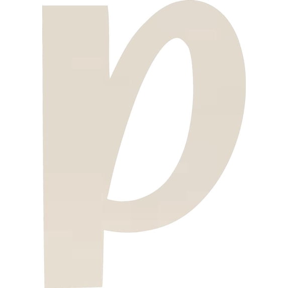 Acrylic Letter P Blank Craft, 10'' Tall White Custom Wedding Reception Signage, DIY