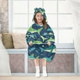 thumbnail image 7 of FORMRS Wearable Blanket Hoodie with Sleeves for Kids Cozy Flannel Sweatshirt, Sharks Pattern, 7 of 7