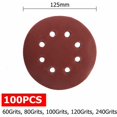 thumbnail image 5 of Oferta flash 125 mm 60 80 100 120 240 Discos de lijado Hoja de pulido de forma redonda 8 agujeros Forma redonda (100 cps), 5 of 5