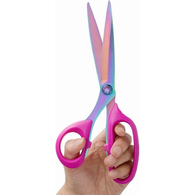 WWS-Left Handed Sewing Scissors for Fabric Cutting, Professional Sharp Heavy Duty Titanium Coating Forged Stainless Steel Multi-Purpose Shears for Leather, Dressmaking, Tailoring, Quilting, Office, 9