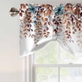 thumbnail image 4 of Brown Eucalyptus Fall Tie Up Valance Curtains for Windows, Kitchen Curtains Window Treatments, Botanical Weeping Leaves Pastoral Short Window Shades Valances for Bedroom Bathroom Cafe 42"x12", 4 of 8