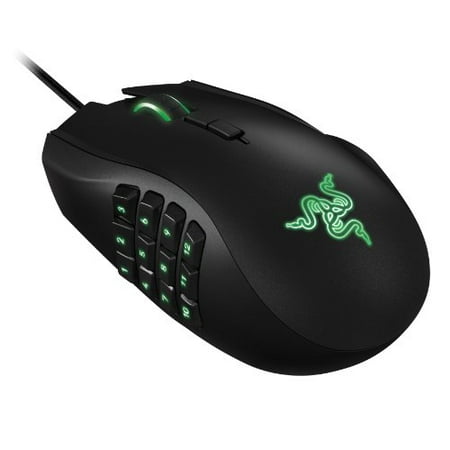 Razer Naga Ergonomic MMO Gaming Mouse (Best Mousepad For Razer Naga)