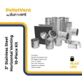 thumbnail image 2 of Duravent 3" PelletVent Double Wall Vent Pipe Kit for Pellet Stove Indoor Heater Exhaust, 2 of 6