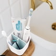 thumbnail image 4 of Toothbrush and Toothpaste Holder - Versatile Storage with Anti-Slip Bottom - Made of PP and ABS Plastic - Detachable for Easy Cleaning - 3 Slots - Bathroom Organizer for Countertop, 4 of 5