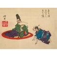 thumbnail image 2 of Tsukioka Yoshitoshi 14x11 Black Ornate Wood Framed Double Matted Museum Art Print Titled: Sorori Shinzaemon and Hideyoshi (1882), 2 of 5