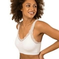 thumbnail image 5 of Coobie Women's Lace Lover Bra 9140, Seamless Wireless Bralette with Lace Trim,White,One Size, 5 of 5