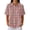 Pink #046, variant on Women's Polo Shirt Waffle Short Sleeve Tops Striped Collared Button Down Golf Tee Casual Spring Summer Work T Shirts, 2XL
