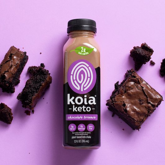 (12 Pack) Koia Keto Drink Chocolate Brownie, Plant Based, 12 fL oz