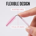 thumbnail image 4 of HeartGoods 50 Pcs Disposable Mascara Wands, Spiral Lash Spoolies with Crystal Handles, Pink Eyelash and Eyebrow Brush Set for Makeup Application and Grooming, 4 of 7