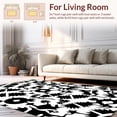 thumbnail image 2 of ODIKA 3'x5' Machine Washable Non-Slip Area Rug, Stylish Black and Abstract Animal Motif for Artistic Appeal High Traffic Rug, Black, 304662, 2 of 7