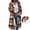 Khaki2, variant on LIaqionyy Women's Plaid Long Shirt Jacket Shacket Button down Casual Collared Jackets Coats with Pocket