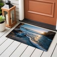 thumbnail image 4 of Rectangle Area Rugs 2 x 3 Ft, Beach Reef Non-Slip Residential Carpet, Shiny Sunset Ocean Waves Natural Seaside Indoor Crawling Mats Runner Rugs for Living Room/Dining Room/Bedroom, 4 of 8