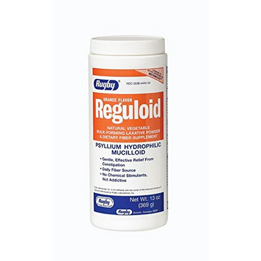 5 Pack Reguloid Psyllium Husk Natural Laxative Powder Orange flavor