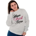 thumbnail image 5 of Hope Faith Cure Breast Cancer Aware Women Crewneck Sweatshirt Brisco Brands S, 5 of 6