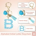 thumbnail image 3 of Llavero de letra inicial del alfabeto Uxcell, llaveros de resina lindos con colgante de letra con borla B, 3 of 7