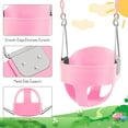 thumbnail image 5 of Toddler Swing Seat with Coated Chains, Heavy Duty Kids High Back Bucket Swings with Tree Straps and Hooks for Outdoor, Playground, Backyard, Swing Set Accessories by Domaker, 5 of 11