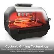 Ninja Foodi 4-Serving Electric Indoor Grill & Air Fryer, 6-in-1 Grill & Air Fryer, Roast, Bake, Broil & Dehydrate, EG201, Black