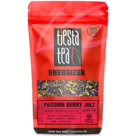 Loose Leaf Teacup Tiesta Tea Energizer, Passion Berry Jolt, Loose Leaf Black Tea Blend, High Caffeine, 1.5 Ounce Pouch ()