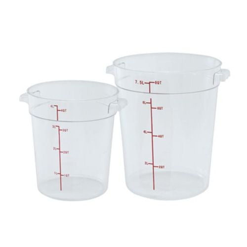 Winco PTRC-12, 12-Quart Polypropylene Round Storage Container, Translucent