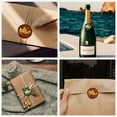 thumbnail image 7 of Brass Wax Seal Stamp with Wooden Handle 1" Diameter Removable Stamp Head Clear Wax Compatible with Paper Glass Plastic Ideal for Envelopes Cards Wine Gift Packaging, 7 of 7