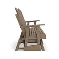 thumbnail image 3 of Benjara BM315940 67 in. Sami Outdoor Adirondack Glider Loveseat with Dropdown Cupholders, Brown, 3 of 7