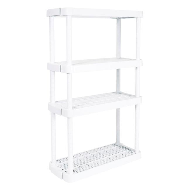 Gracious Living 5910948 54.5 x 32 x 14 in. Resin Shelving Unit, White ...