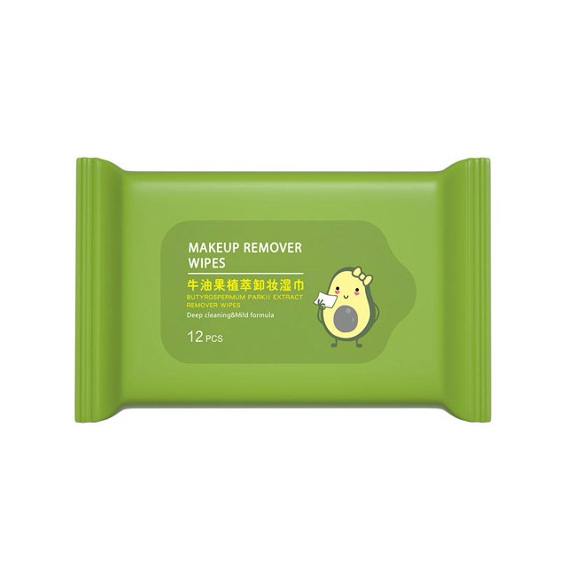 Avocado Makeup Remover 12/60/80 Pcs Plant Essence Water Disposable Wipes Deep Cleaner