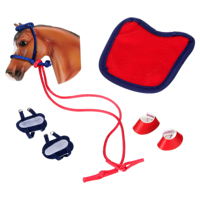 Leisure Riding Set Saddle Bridle Saddle Blanket Accessories for Schleich  Horses 