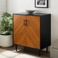 thumbnail image 2 of Walker Edison Hampton 28" Armoire d'Accent Bois Moderne en Noir Massif, 2 of 6