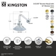 thumbnail image 5 of Kingston Brass P10SNCK Victorian 4-13/16-Inch Round Raindrop Brass Shower Head with 12-Inch Shower Arm Combo in Brushed Nickel, 5 of 6