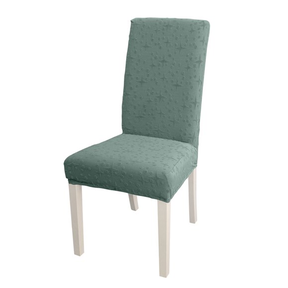 Sumhomie Stretch Embossed Dining Short Chair Slipcover, Blue